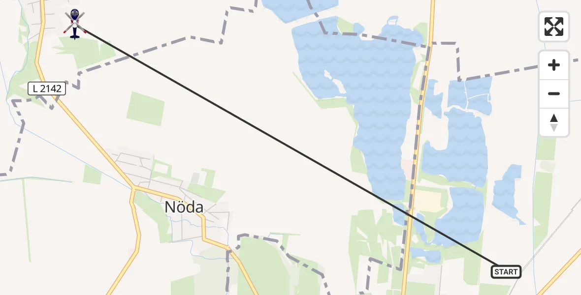 Flugroute Polizeihubschrauber Erfurt - Riethnordhausen, 14 September 2026, 09:25