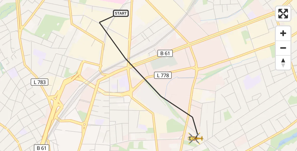 Flugroute Rettungshubschrauber Bielefeld - Bielefeld, 14 September 2026, 09:40