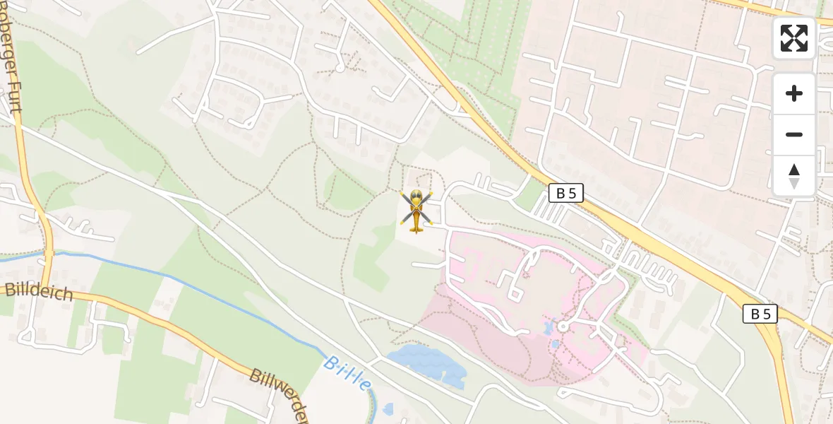 Flugroute Rettungshubschrauber Christoph Hansa ADAC Hubschrauberlandeplatz - Christoph Hansa ADAC Hubschrauberlandeplatz, 14 September 2026, 10:53