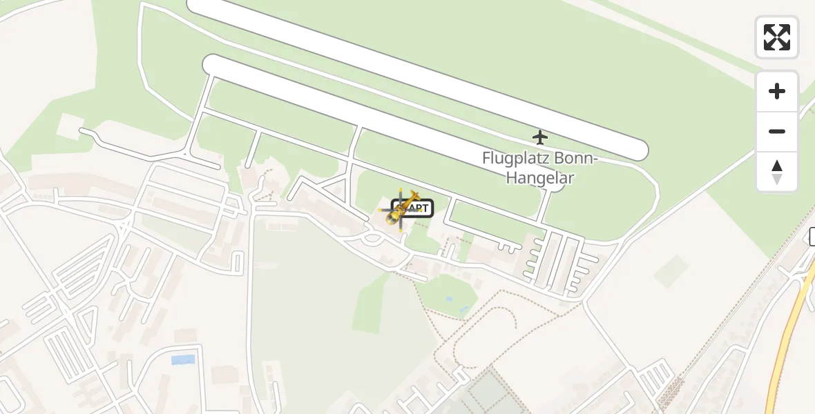 Flugroute Rettungshubschrauber Bonn-Hangelar Flugplatz - Bonn-Hangelar Flugplatz, 14 September 2026, 11:40