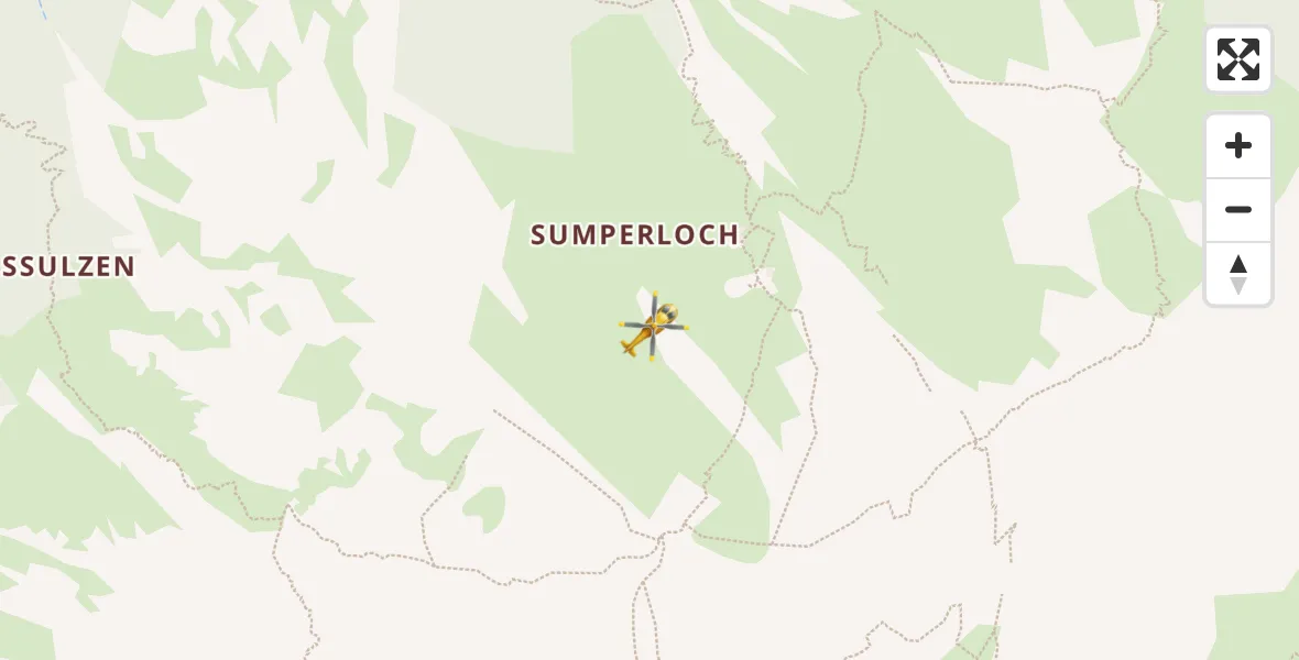 Flugroute Rettungshubschrauber Ramsau b.Berchtesgaden - Ramsau b.Berchtesgaden, 14 September 2026, 12:49