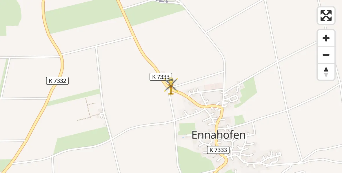Flugroute Rettungshubschrauber Allmendingen - Allmendingen, 14 September 2026, 15:02