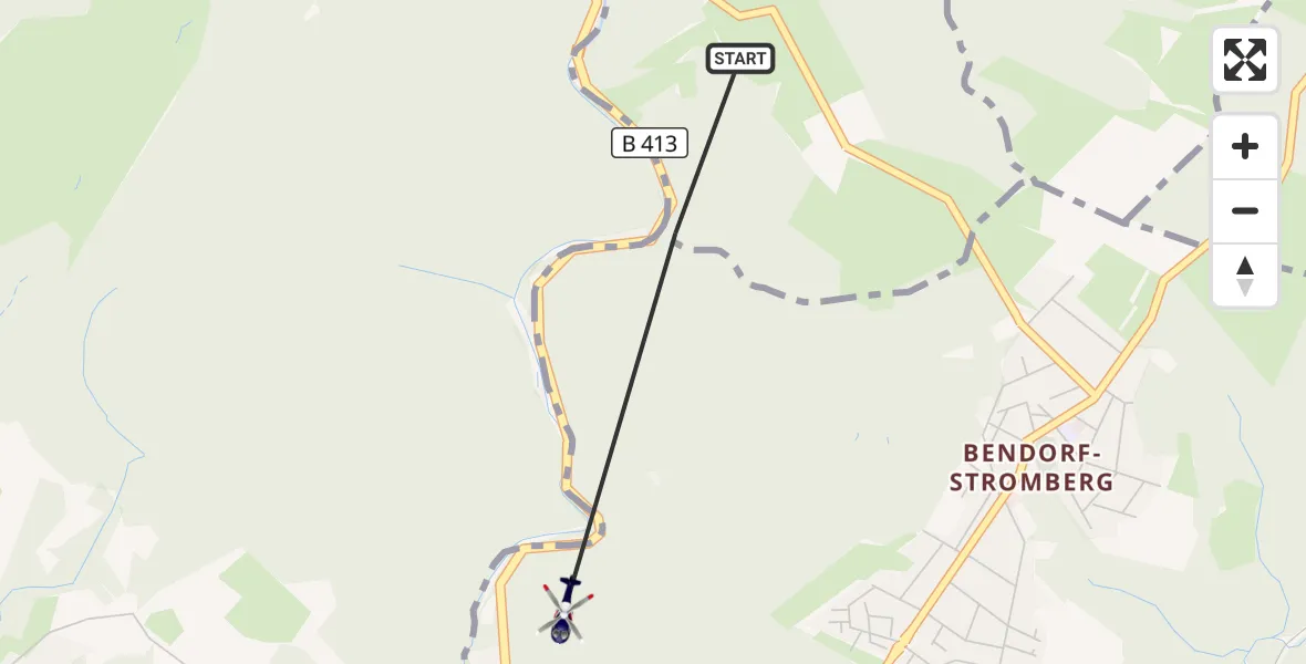 Flugroute Polizeihubschrauber Isenburg - Bendorf, 14 September 2026, 16:47