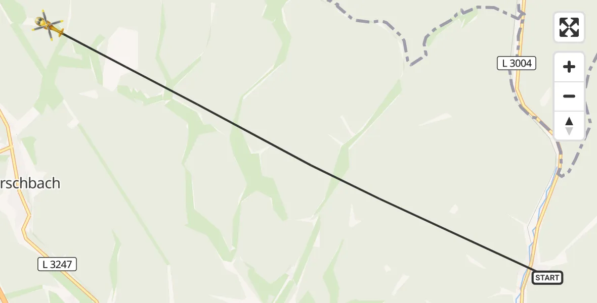 Flugroute Rettungshubschrauber Schleusingen - Schleusingen, 14 September 2026, 17:52