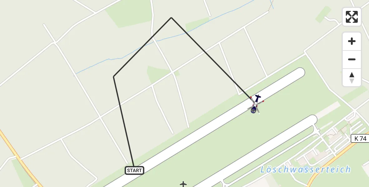Flugroute Polizeihubschrauber Dahlem - Dahlemer Binz Flugplatz, 15 September 2026, 08:23