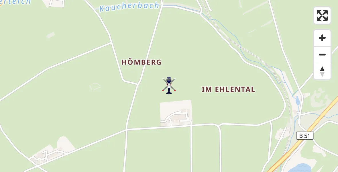 Flugroute Polizeihubschrauber Dahlem - Dahlem, 15 September 2026, 08:29