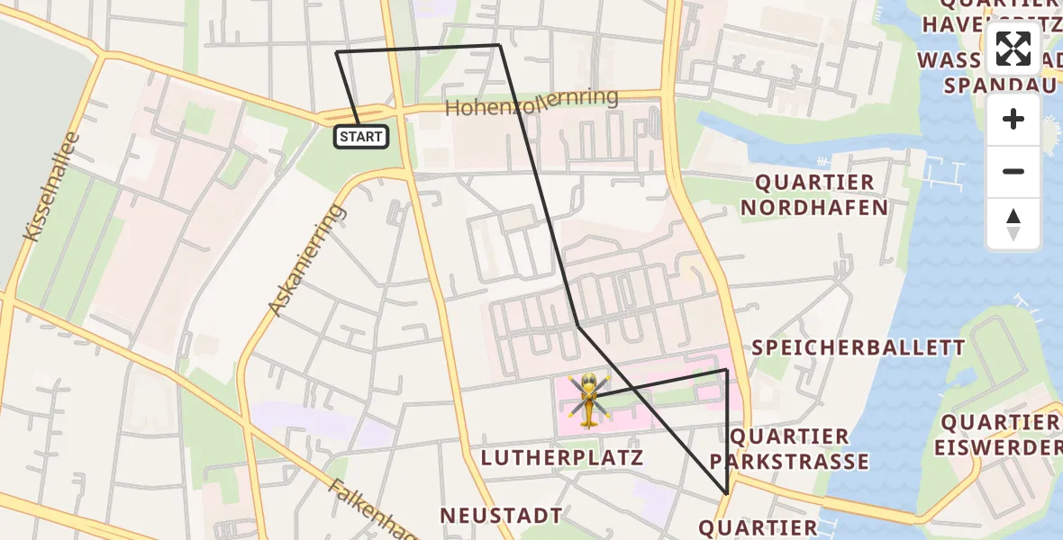 Flugroute Rettungshubschrauber Berlin - Berlin, 15 September 2026, 11:48