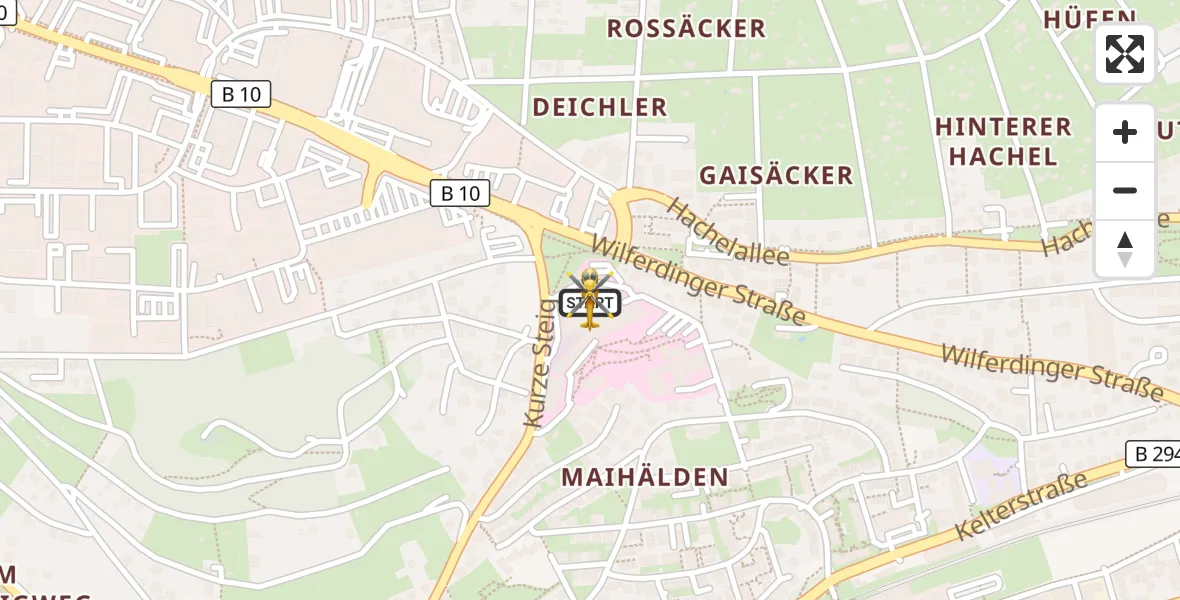 Flugroute Ambulanzhubschrauber Siloah Sankt Trudpert Hospital - Siloah Sankt Trudpert Hospital, 15 September 2026, 15:09