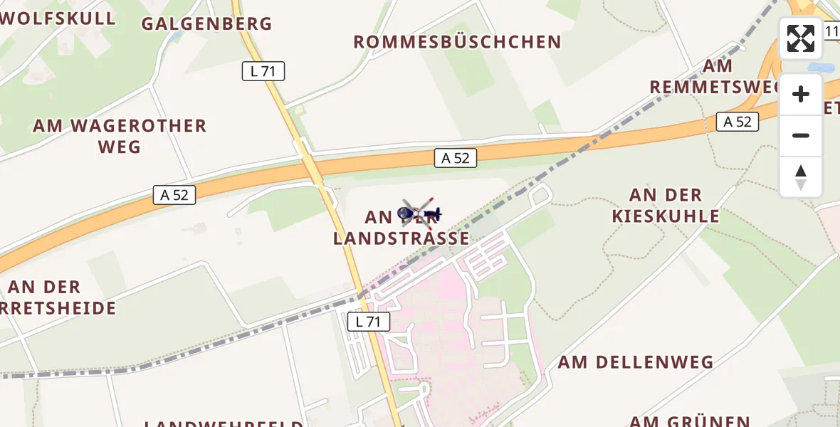 Flugroute Polizeihubschrauber Viersen - Viersen, 15 September 2026, 20:20