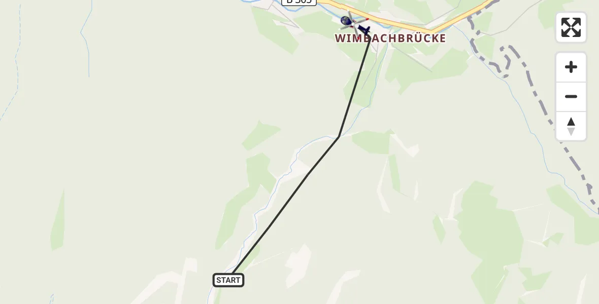 Flugroute Polizeihubschrauber Ramsau b.Berchtesgaden - Ramsau b.Berchtesgaden, 15 September 2026, 23:57