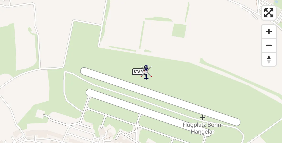 Flugroute Polizeihubschrauber Bonn-Hangelar Flugplatz - Bonn-Hangelar Flugplatz, 16 September 2026, 05:45