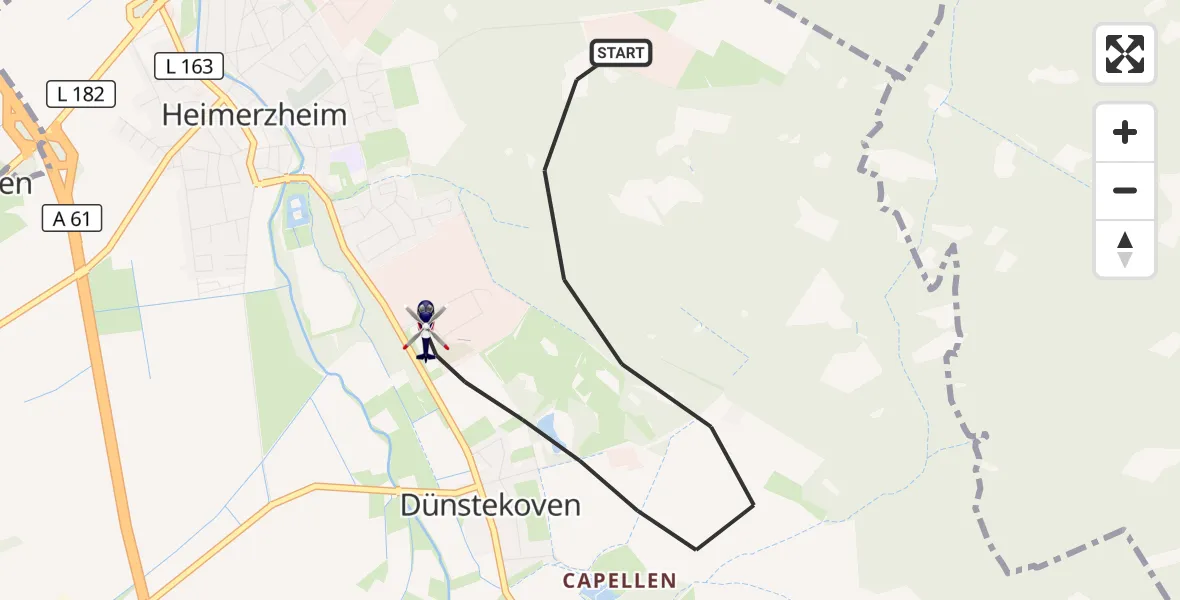 Flugroute Polizeihubschrauber Swisttal - Swisttal, 16 September 2026, 08:12
