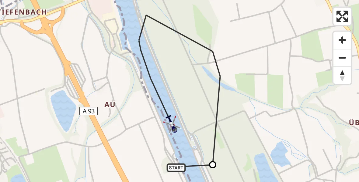 Flugroute Polizeihubschrauber Flintsbach a.Inn - Nußdorf a.Inn, 16 September 2026, 08:17