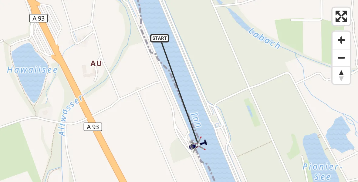 Flugroute Polizeihubschrauber Nußdorf a.Inn - Nußdorf a.Inn, 16 September 2026, 08:27
