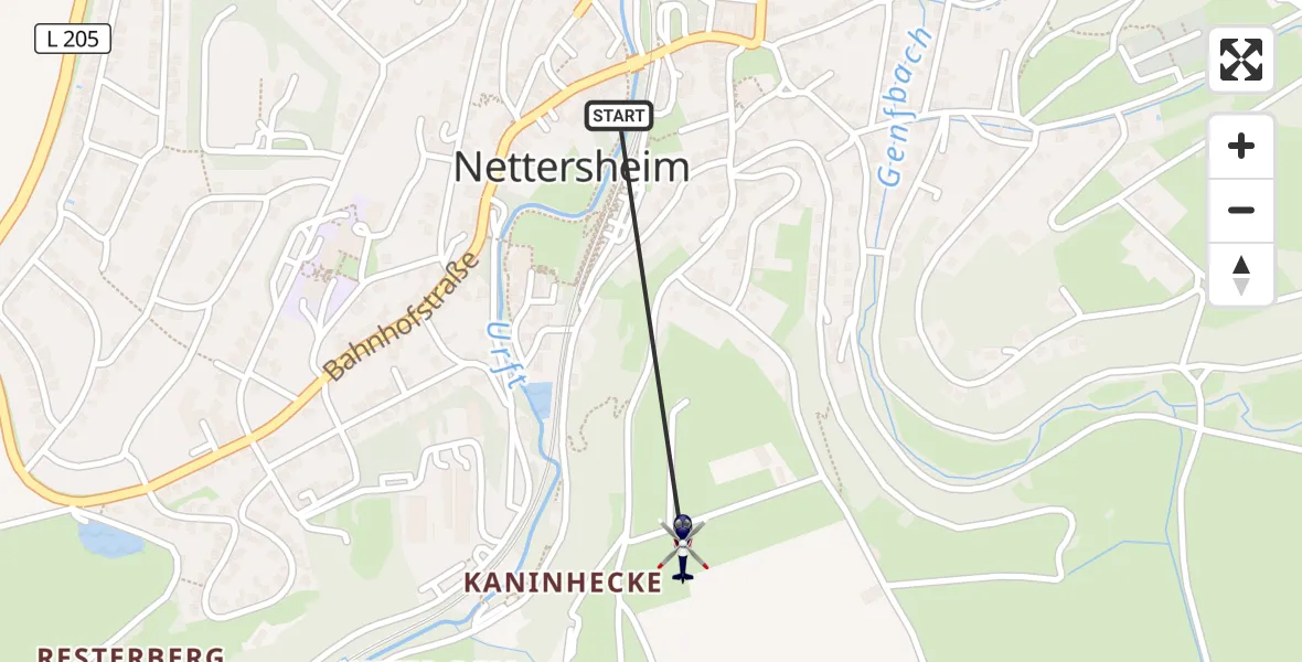 Flugroute Polizeihubschrauber Nettersheim - Nettersheim, 16 September 2026, 08:52