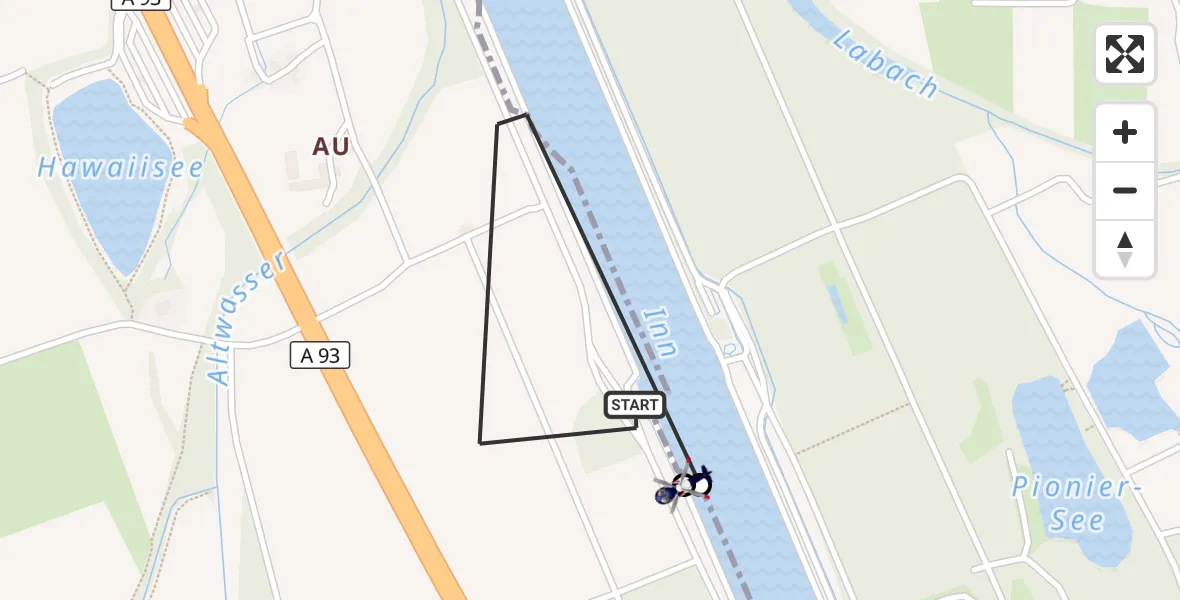 Flugroute Polizeihubschrauber Flintsbach a.Inn - Flintsbach a.Inn, 16 September 2026, 12:01