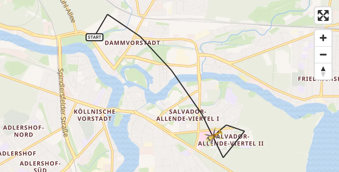 Flugroute Rettungshubschrauber Berlin - Berlin, 16 September 2026, 12:20