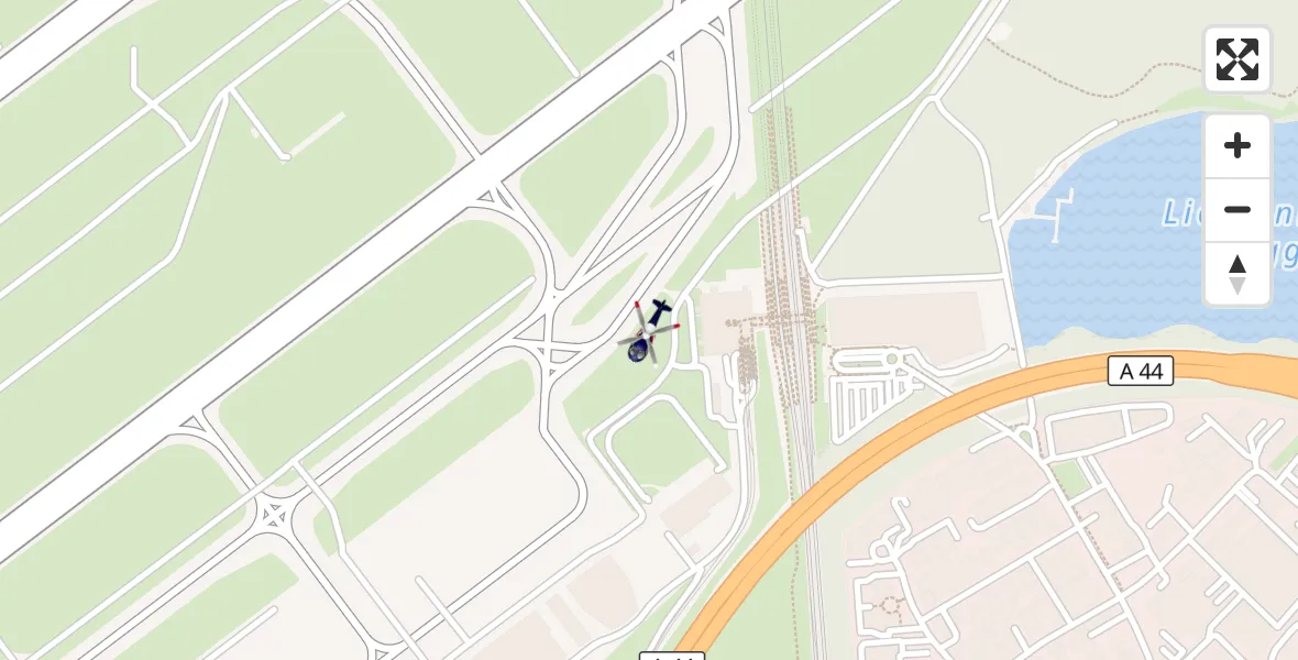 Flugroute Polizeihubschrauber Düsseldorf Flughafen - Düsseldorf Flughafen, 16 September 2026, 15:21