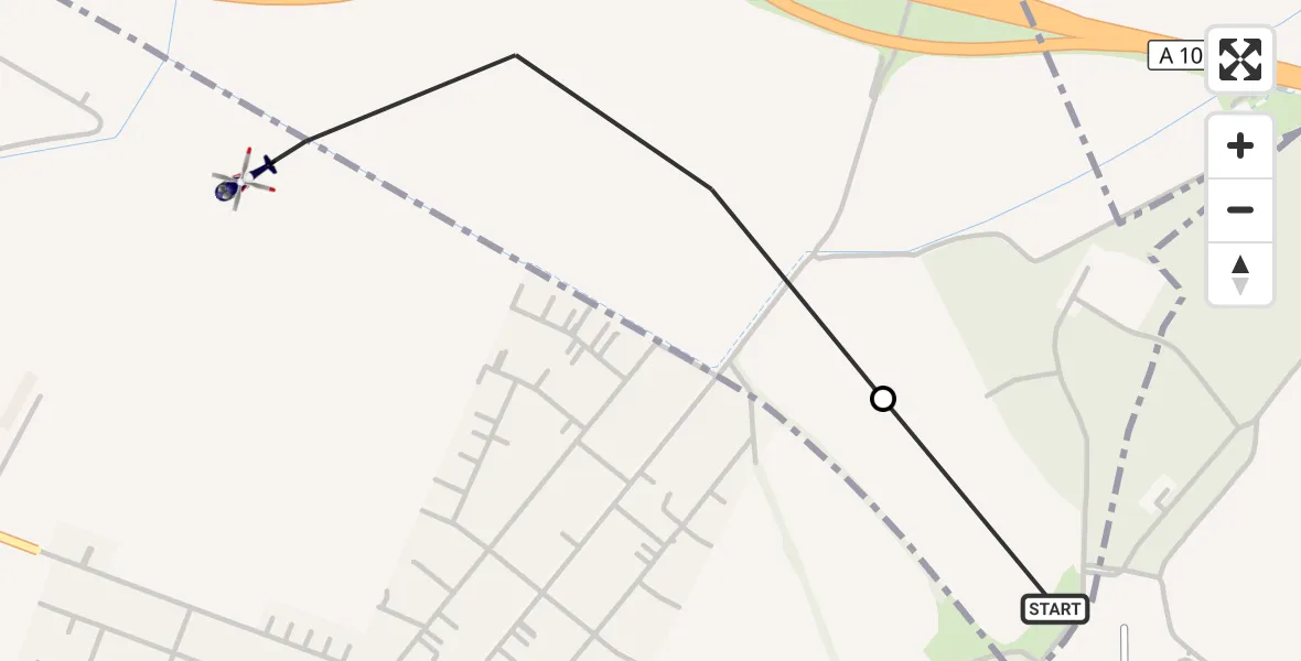 Flugroute Polizeihubschrauber Ahrensfelde Hubschrauberlandeplatz - Ahrensfelde, 16 September 2026, 23:32