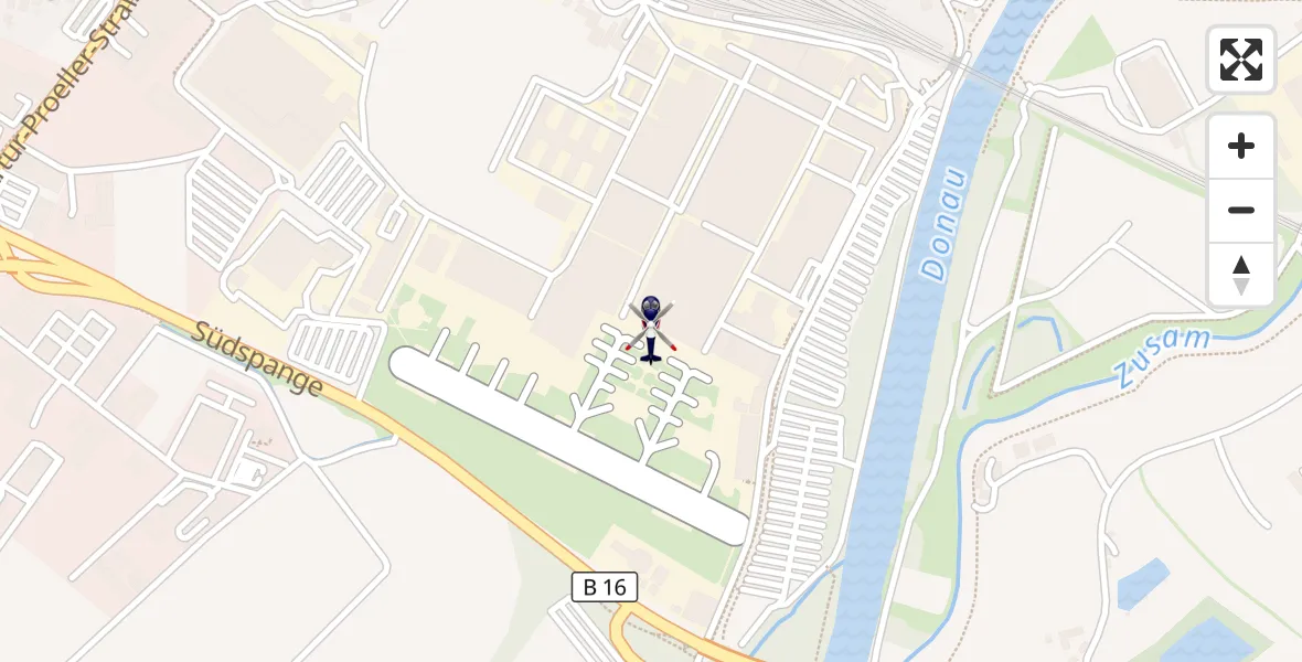 Flugroute Polizeihubschrauber Donauwörth Hubschrauberlandeplatz - Donauwörth Hubschrauberlandeplatz, 17 September 2026, 06:32