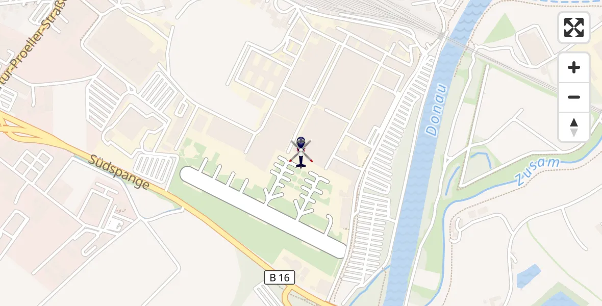 Flugroute Polizeihubschrauber Donauwörth Hubschrauberlandeplatz - Donauwörth Hubschrauberlandeplatz, 17 September 2026, 07:00