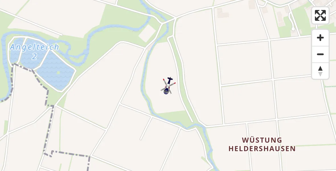 Flugroute Polizeihubschrauber Wabern - Wabern, 17 September 2026, 08:57