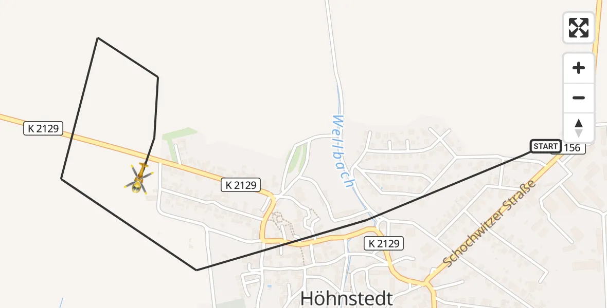 Flugroute Rettungshubschrauber Salzatal - Salzatal, 17 September 2026, 09:28