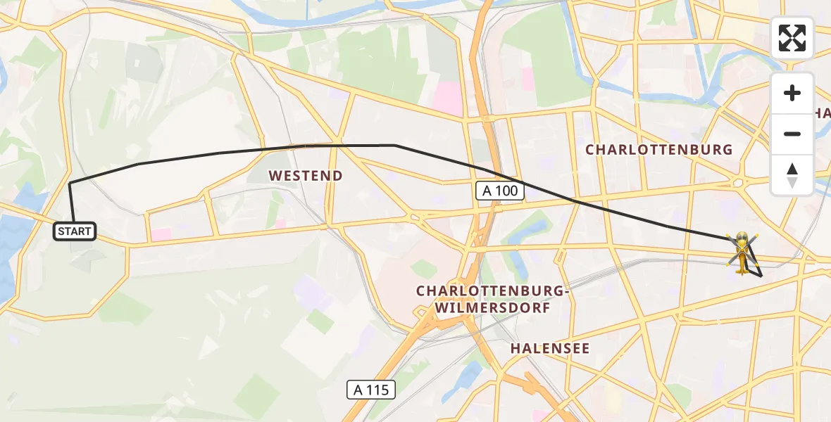 Flugroute Rettungshubschrauber Berlin - Berlin, 17 September 2026, 09:34