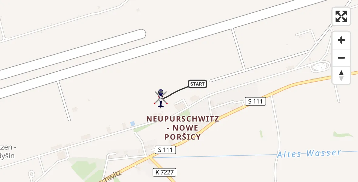 Flugroute Polizeihubschrauber Bautzen Flugplatz - Bautzen Flugplatz, 17 September 2026, 10:01