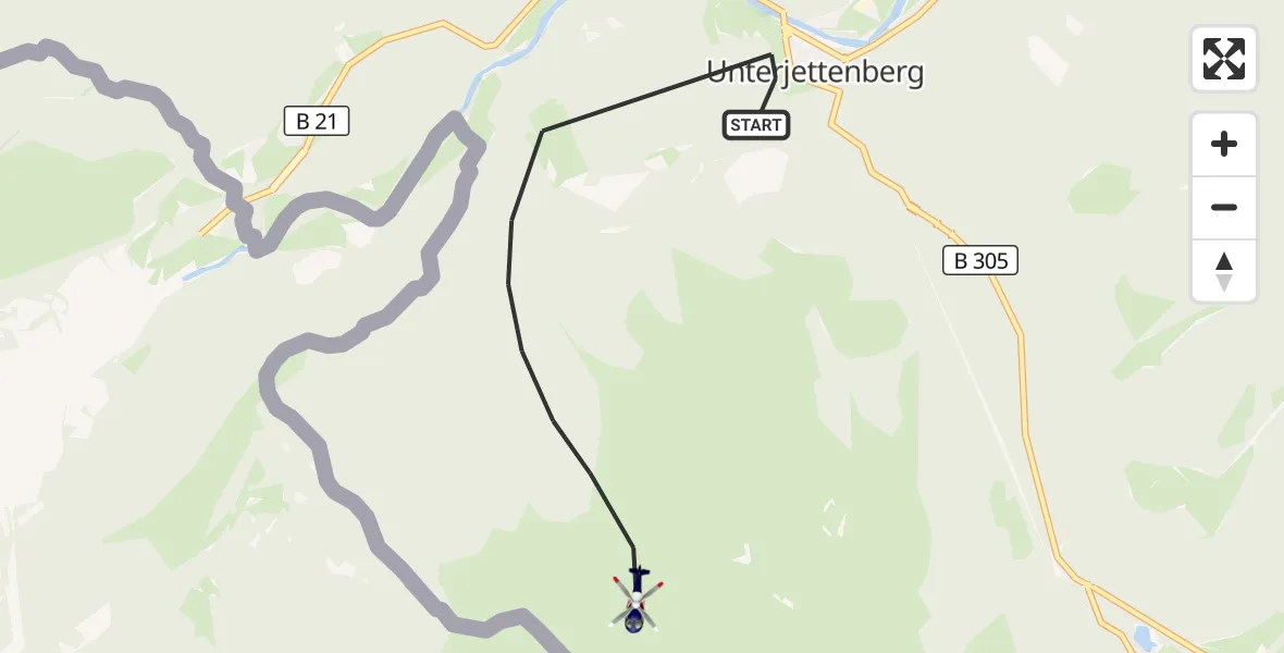 Flugroute Polizeihubschrauber Schneizlreuth - Schneizlreuth, 17 September 2026, 10:32