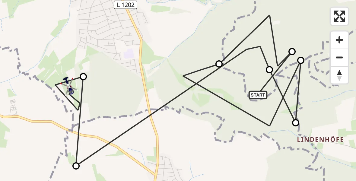 Flugroute Polizeihubschrauber Neuhausen auf den Fildern - Neuhausen auf den Fildern, 17 September 2026, 11:12