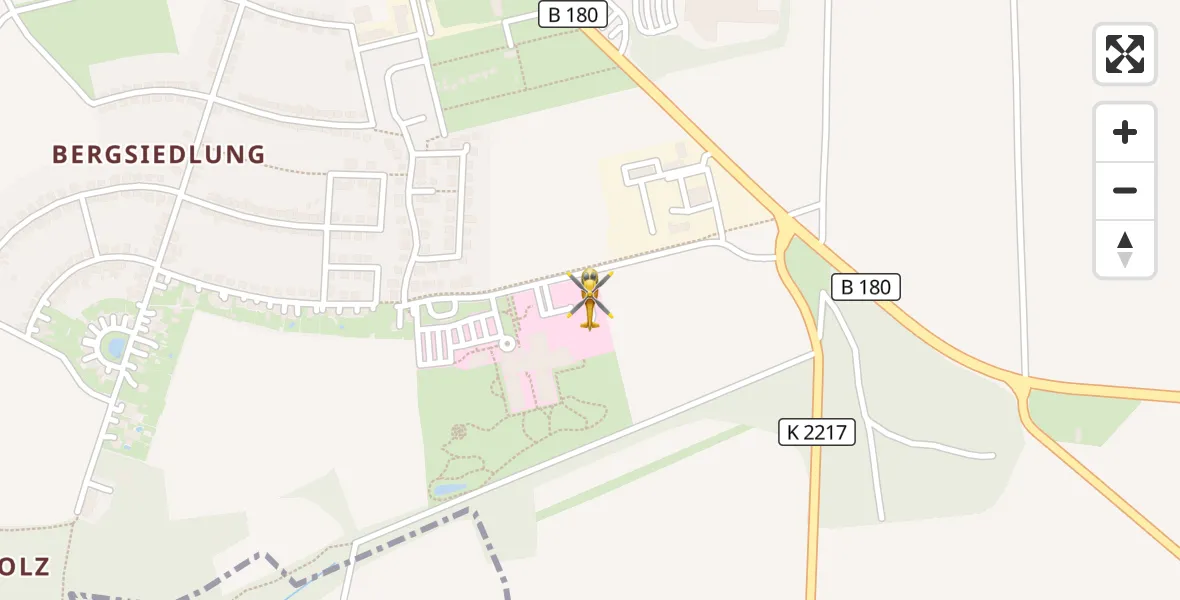 Flugroute Rettungshubschrauber Zeitz Hospital - Zeitz Hospital, 17 September 2026, 11:13