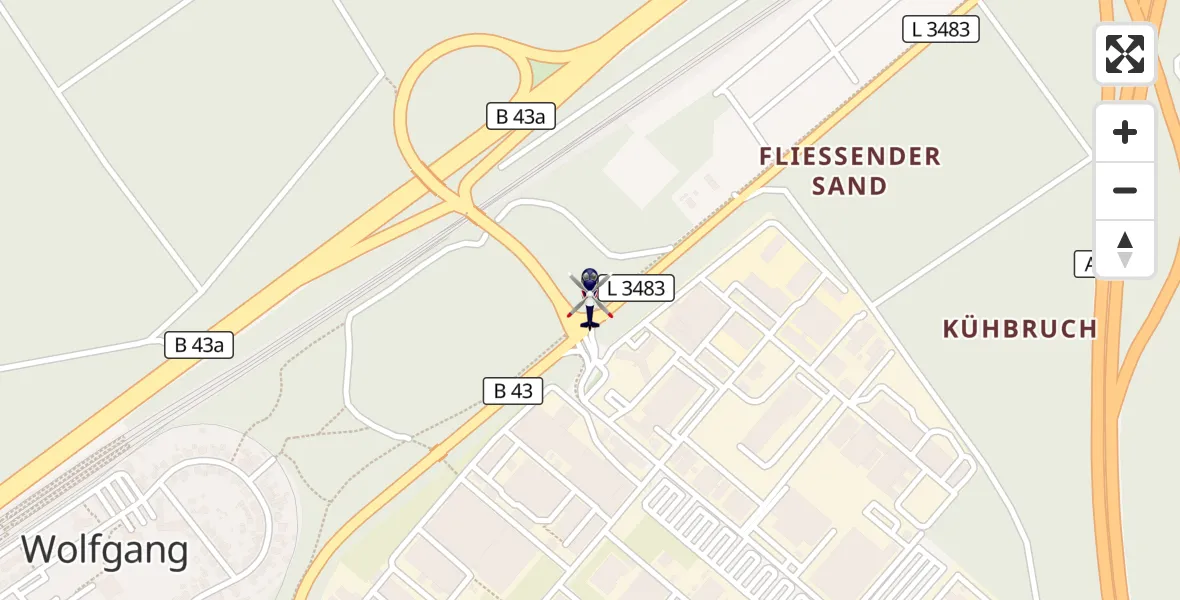 Flugroute Polizeihubschrauber Hanau - Hanau, 17 September 2026, 11:29