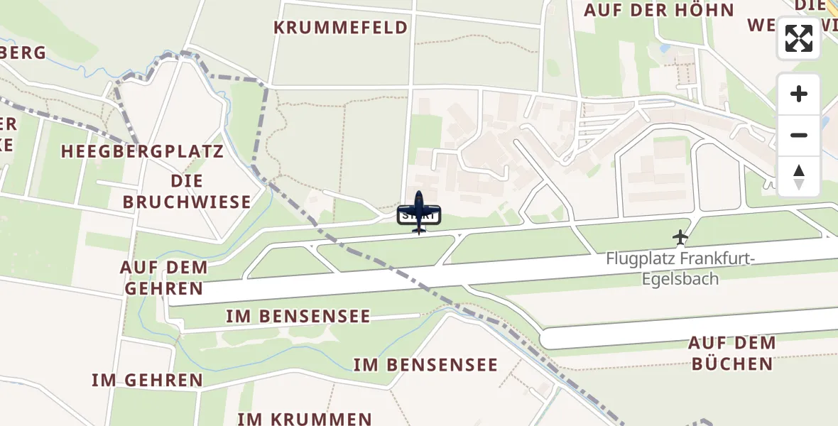 Flugroute Polizeiflugzeug Flughafen Frankfurt-Egelsbach - Flughafen Frankfurt-Egelsbach, 17 September 2026, 12:34