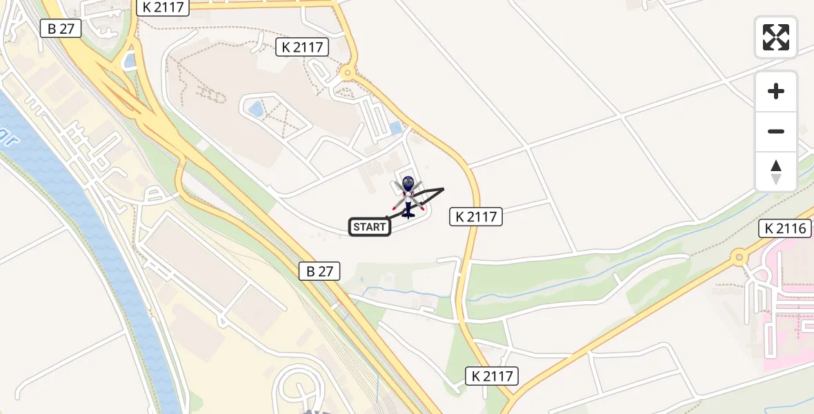 Flugroute Polizeihubschrauber Bad Friedrichshall - Bad Friedrichshall, 17 September 2026, 12:42