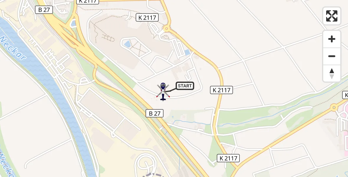 Flugroute Polizeihubschrauber Bad Friedrichshall - Bad Friedrichshall, 17 September 2026, 12:49