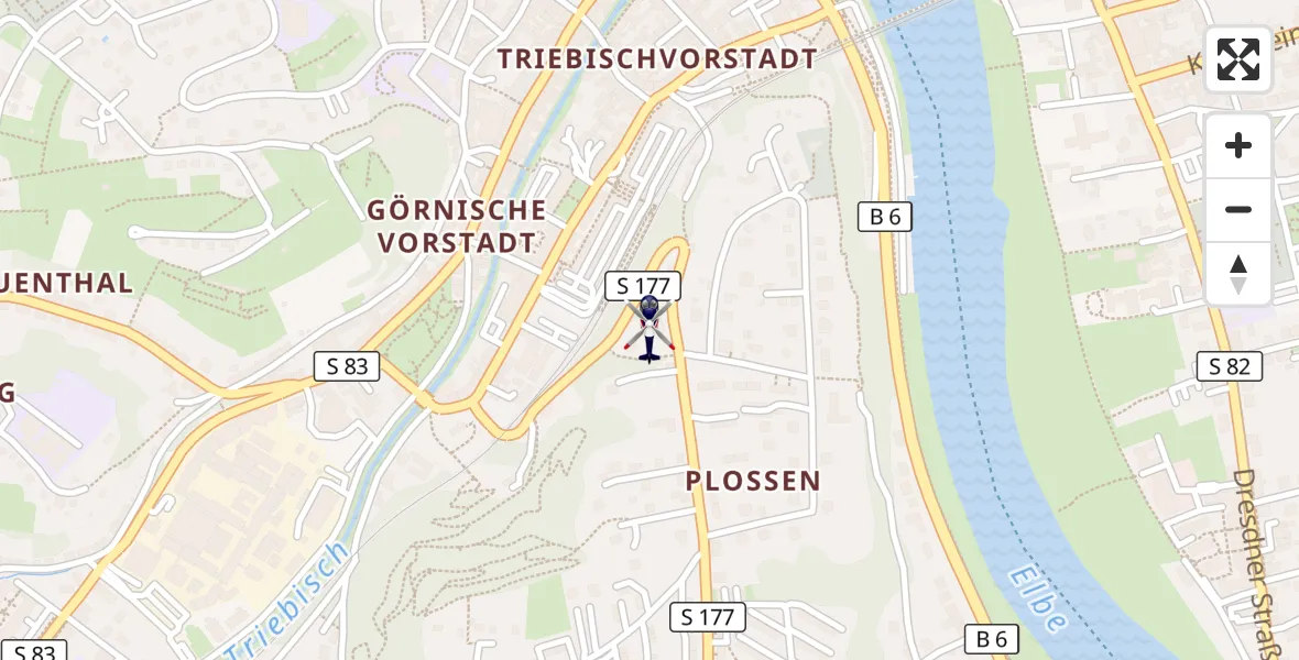 Flugroute Polizeihubschrauber Meißen - Meißen, 17 September 2026, 13:05