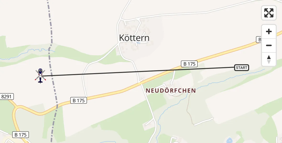 Flugroute Polizeihubschrauber Seelitz - Rochlitz, 17 September 2026, 13:20