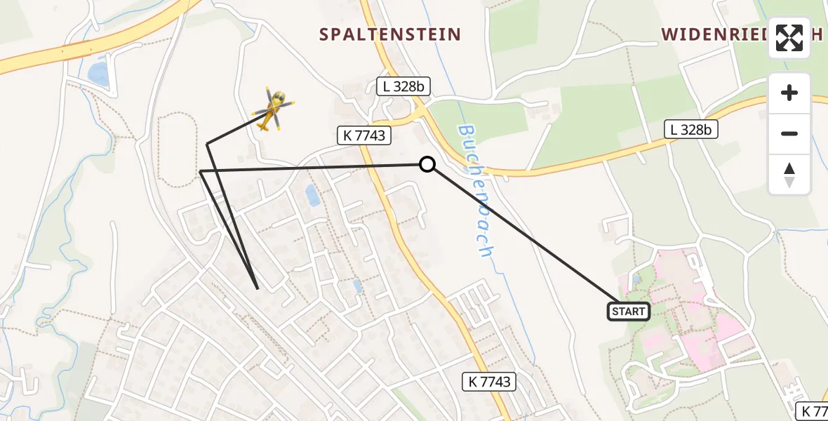 Flugroute Rettungshubschrauber Friedrichshafen Hospital - Friedrichshafen, 17 September 2026, 15:19