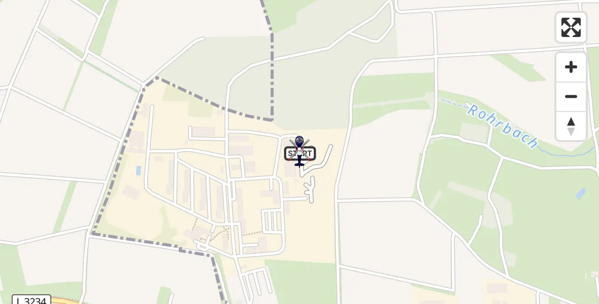 Flugroute Polizeihubschrauber Fuldatal Bundespolizei Hubschrauberlandeplatz - Fuldatal Bundespolizei Hubschrauberlandeplatz, 18 September 2026, 07:51