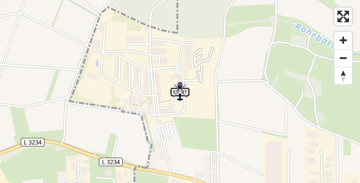 Flugroute Polizeihubschrauber Fuldatal Bundespolizei Hubschrauberlandeplatz - Fuldatal Bundespolizei Hubschrauberlandeplatz, 18 September 2026, 07:52