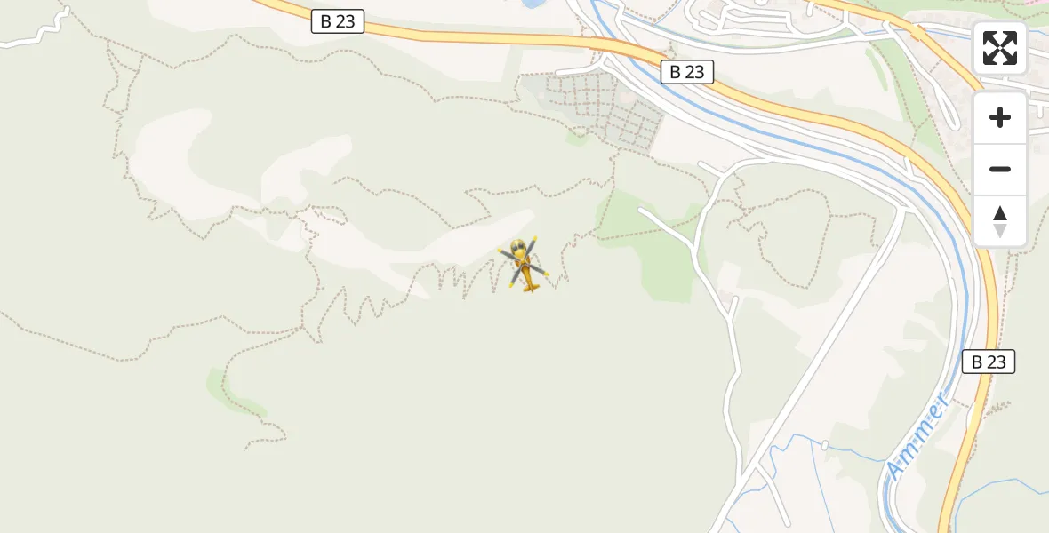 Flugroute Rettungshubschrauber Oberammergau - Oberammergau, 18 September 2026, 08:58