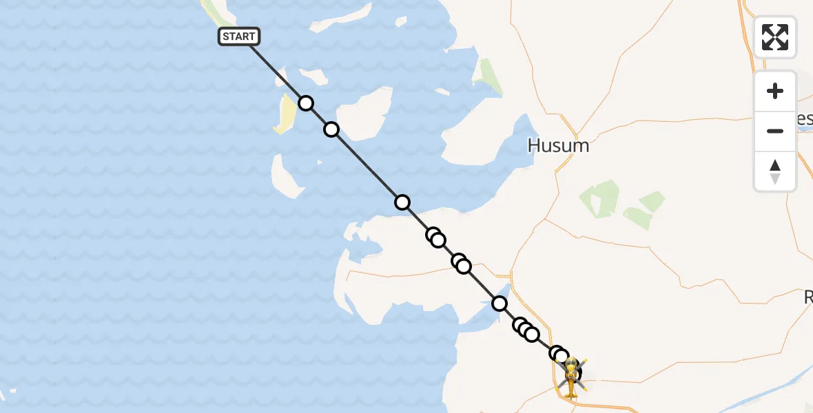 Flugroute Ambulanzhubschrauber Wittdün auf Amrum - Heide, 18 September 2026, 09:59