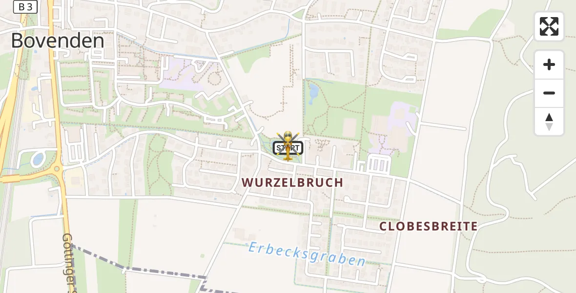 Flugroute Rettungshubschrauber Bovenden - Bovenden, 18 September 2026, 11:49