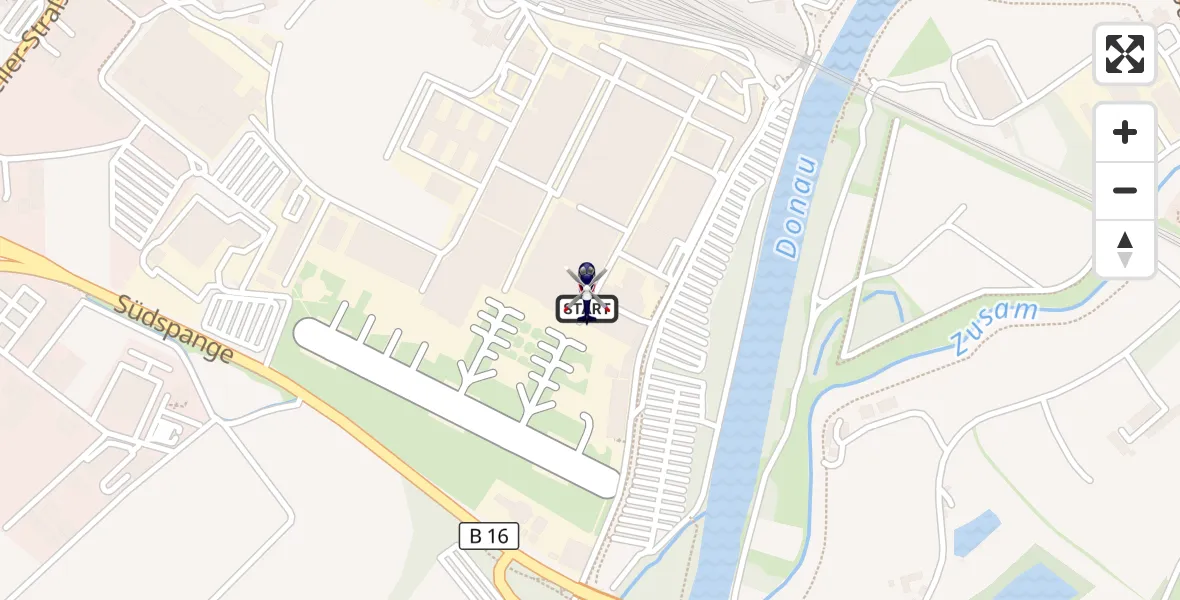 Flugroute Polizeihubschrauber Donauwörth Hubschrauberlandeplatz - Donauwörth Hubschrauberlandeplatz, 18 September 2026, 12:41