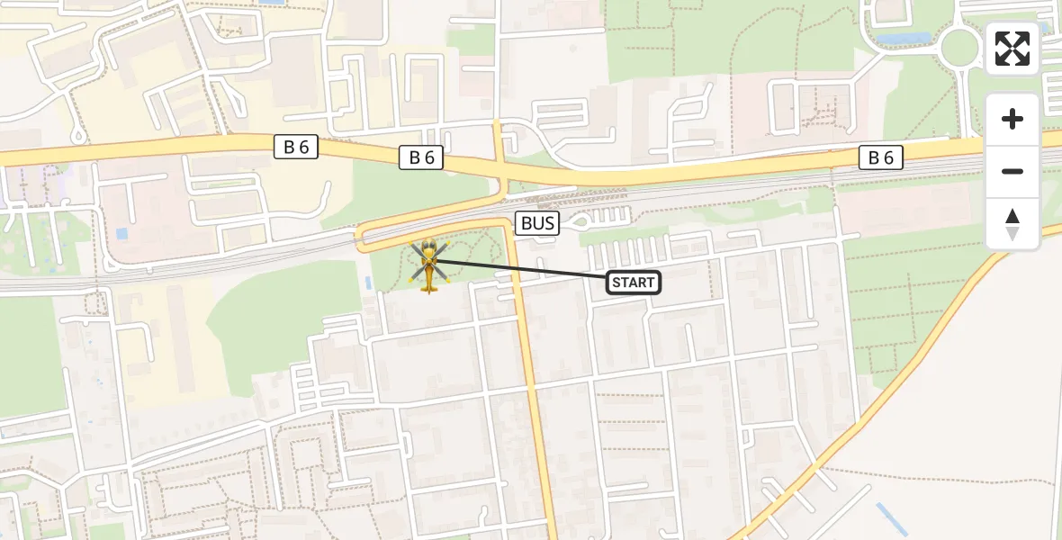 Flugroute Rettungshubschrauber Schkeuditz - Schkeuditz, 18 September 2026, 13:14