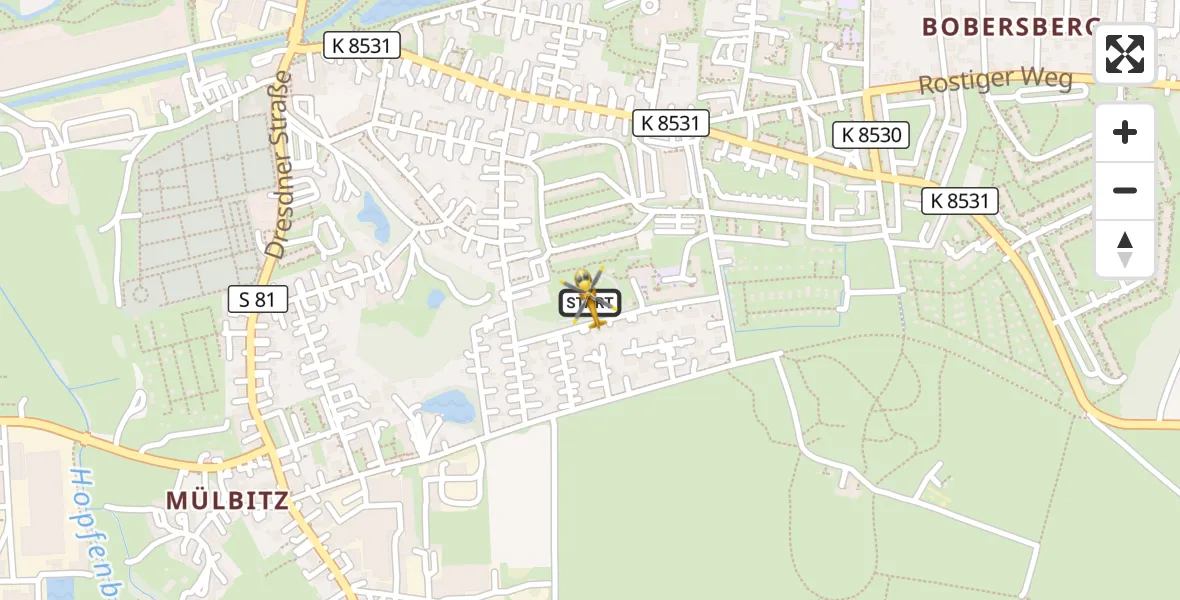 Flugroute Rettungshubschrauber Großenhain - Großenhain, 18 September 2026, 14:01