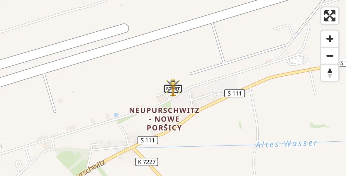 Flugroute Rettungshubschrauber Bautzen Flugplatz - Bautzen Flugplatz, 18 September 2026, 17:19