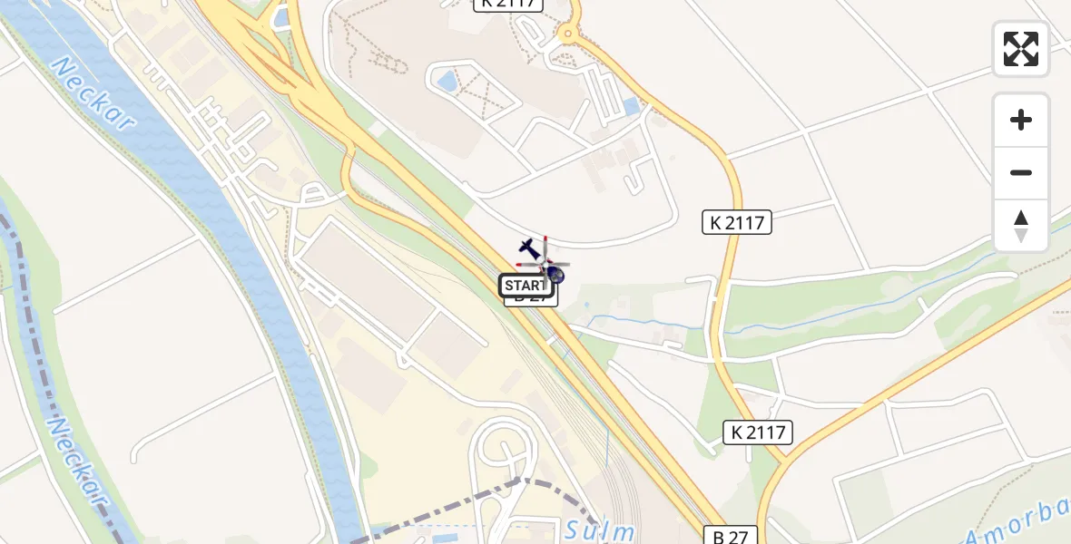 Flugroute Polizeihubschrauber Bad Friedrichshall - Bad Friedrichshall, 19 September 2026, 09:50