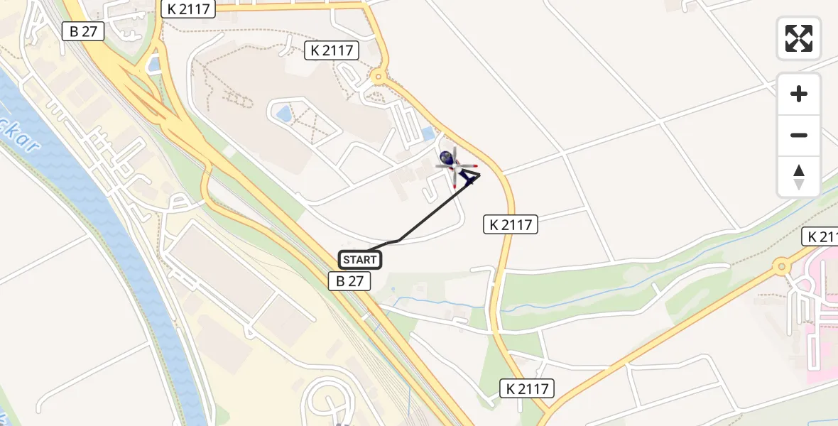 Flugroute Polizeihubschrauber Bad Friedrichshall - Bad Friedrichshall, 19 September 2026, 10:00